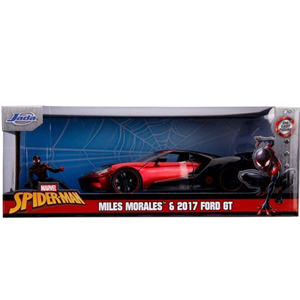 اسباب بازی ماشین فلزی فورد مدل GT و فیگور مایلز مورالز Miles Morales Figure با مقیاس 1:24_اسباب بازی